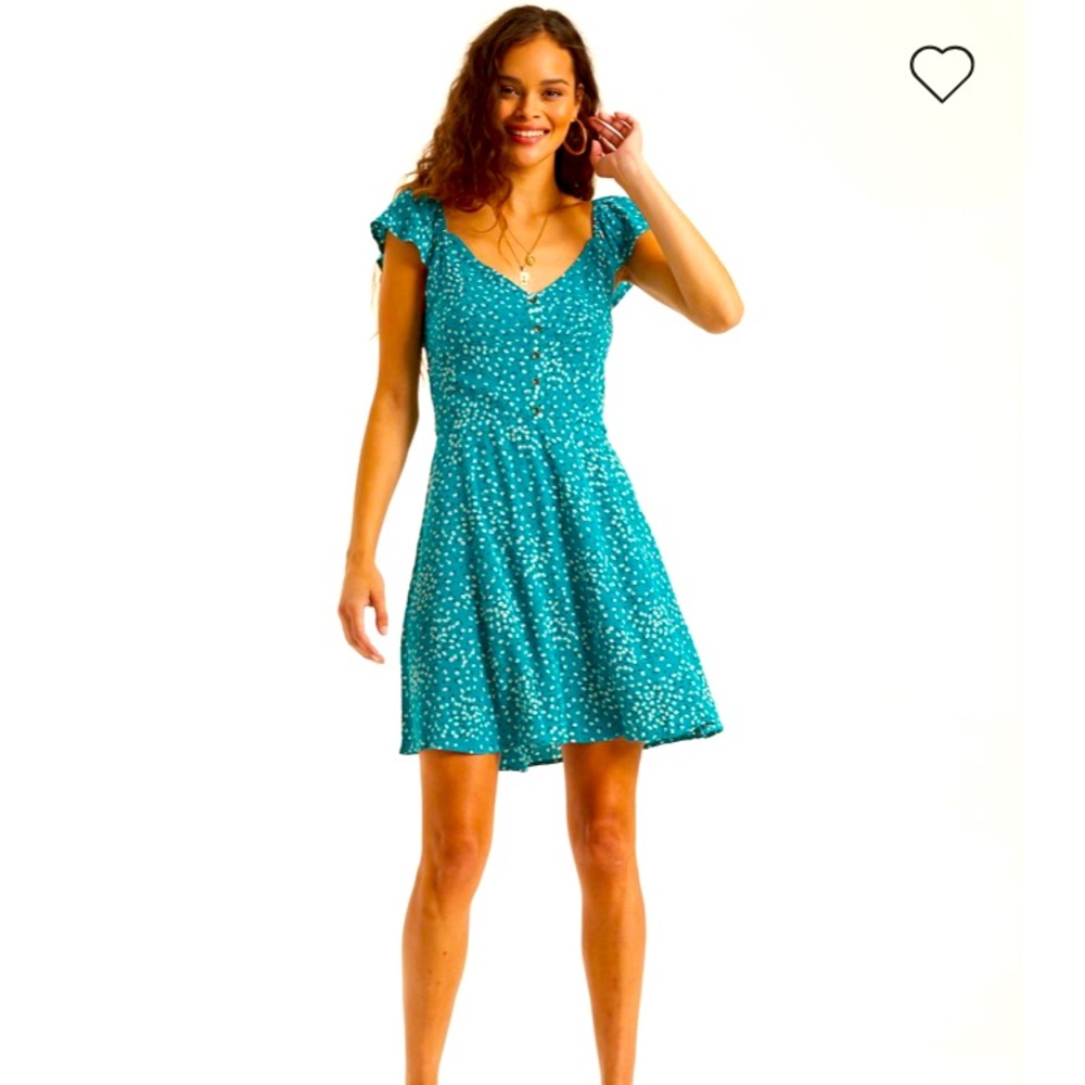 NWT Billabong forever yours dress (green)